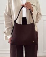 کیف قهوه ای تک بند - Image 4