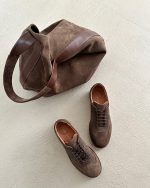 کتونی چرم قهوه ای 066 - Image 3