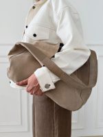 کیف بزرگ چرم کرم - Image 2