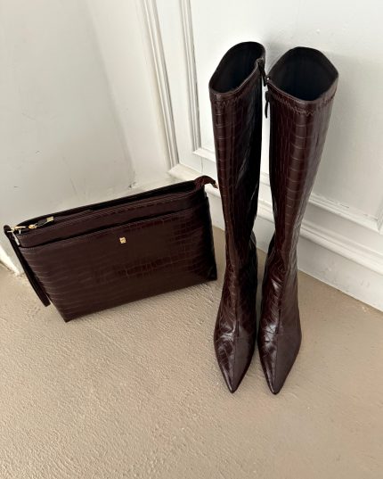 بوت بلند پاشنه دار سماقی 229