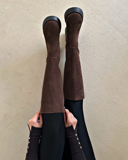 چکمه قهوه ای بلند