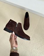 نیم بوت قهوه ای دوزیپ 313 - Image 2