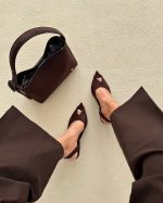 کفش پاشنه دار  قهوه ای 597 - Image 2