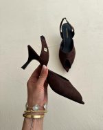 کفش پاشنه دار  قهوه ای 597 - Image 4