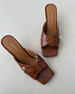 صندل عسلی پاشنه 5 سانت 516